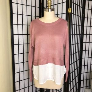 Knit shirt blouse